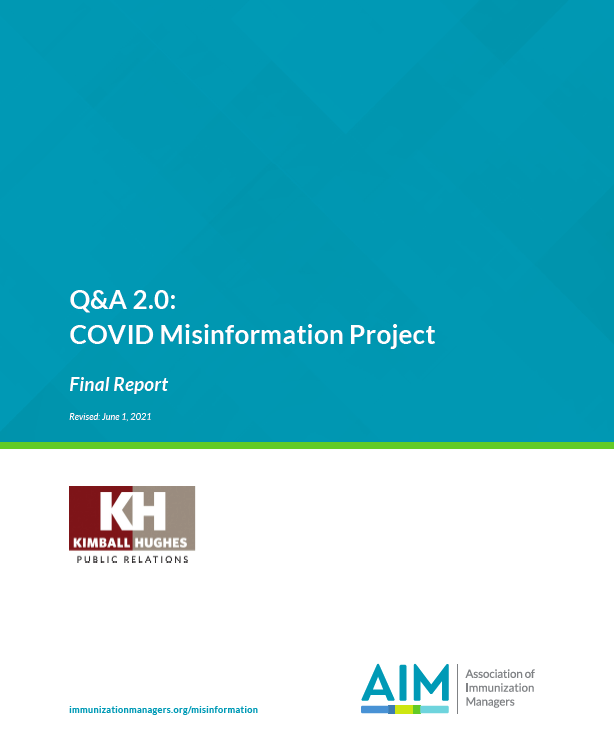 Association of Immunization Managers (AIM) COVID-19 Misinformation Final Report